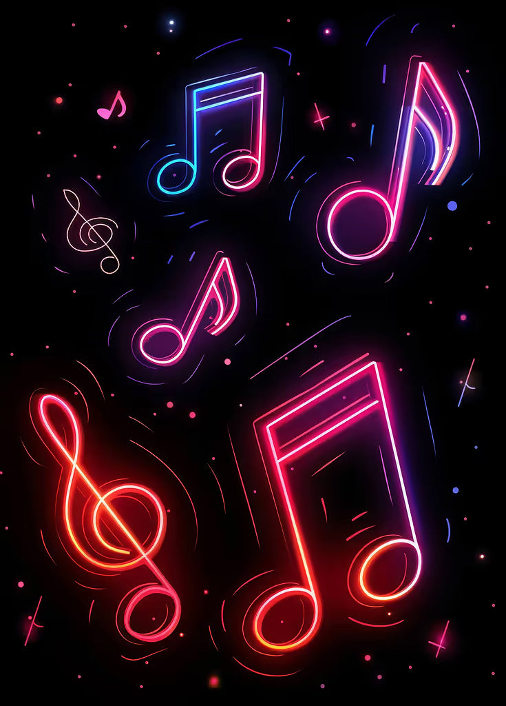 Music Neon Signs metal poster artwork